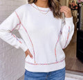 Rainbow Block Stitched Sweater