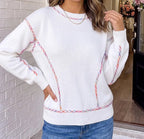 Rainbow Block Stitched Sweater