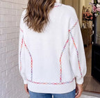 Rainbow Block Stitched Sweater