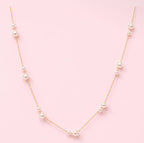 Lovely Lady Dainty Pearl Necklace