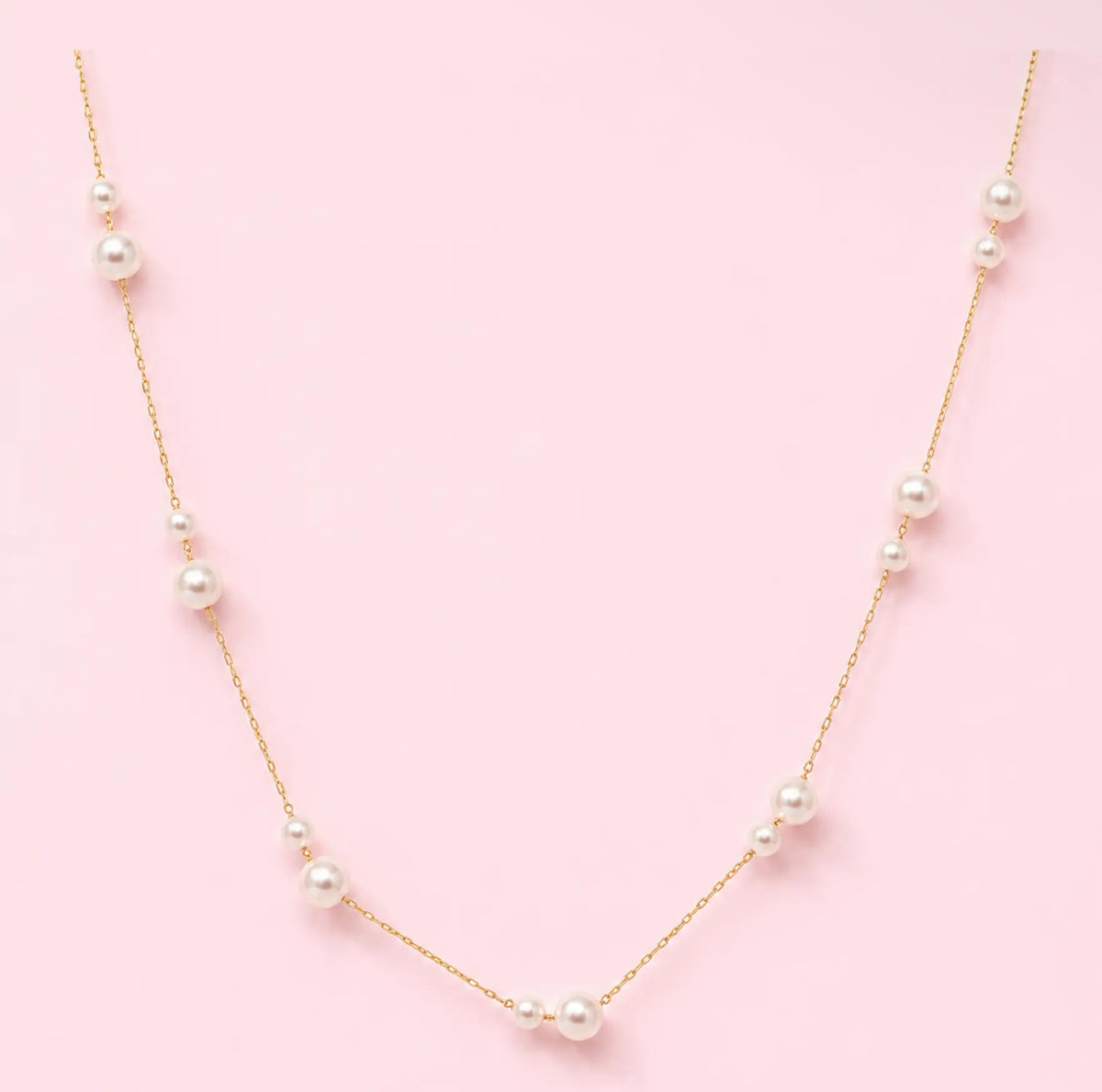 Lovely Lady Dainty Pearl Necklace